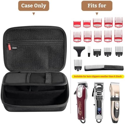 ProCase Hard Travel Case for Hair Clippers -Black, Small - Image 3