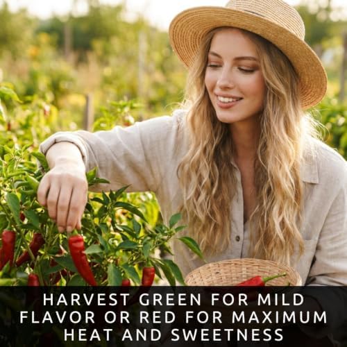 Red Cayenne Pepper Seeds for Planting | Hot Chili Peppers | 100 Seeds - Image 4
