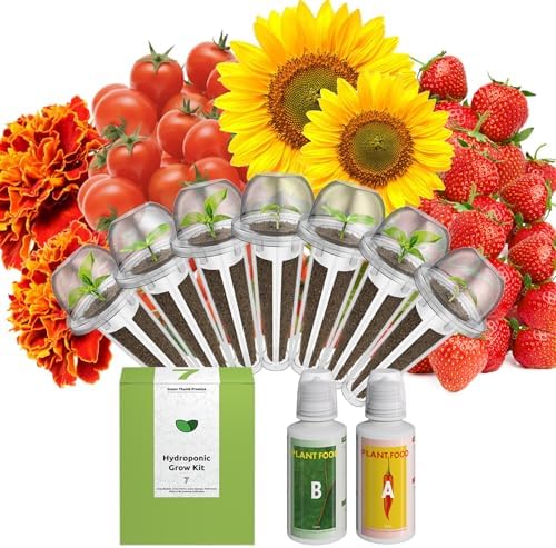 inbloom Vibrant Wildflower & Fruit Mixd Seed Pod Kit for AeroGarden, Ahopegarden Hydroponics Growing System, 7-Pods (350+ Seeds, Include Dwarf Sunflower, Marigold, Red Cherry Tomato, Red Strawberry by inbloomgarden