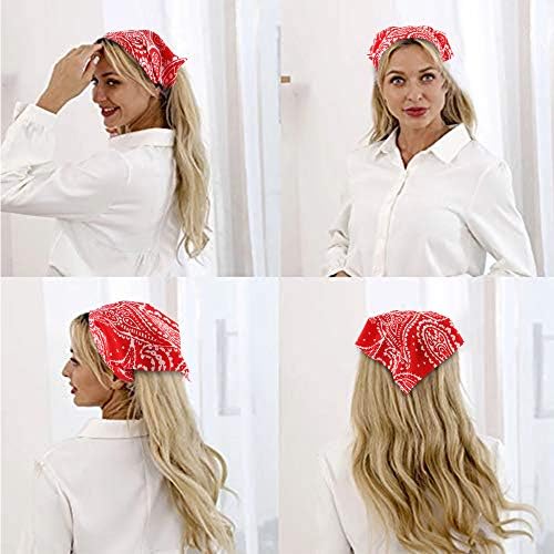 TOBATOBA 5 Pcs Paisley Elastic Boho Headbands - Thin Hair Scarves, Kerchiefs, Bandanas and Head Wraps for Women - Image 4