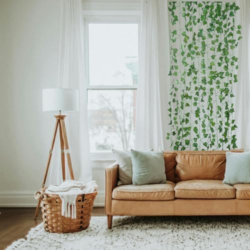 Freyalife Fake Vines for Room Decor(24Pack168Ft) Aesthetic Artificial Plant Ivy Leaves Hanging Greenery Garlands for Home Bedroom Wall Wedding Christmas Party Office patio Indoor, Outdoor Garden Décor - Image 6