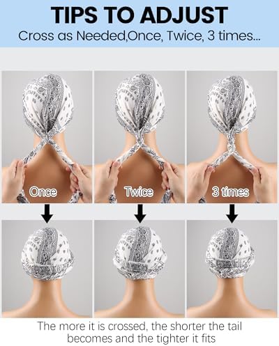 Ababalaya Upgraded Satin Lined Halo Turban Wave Cap - Image 5