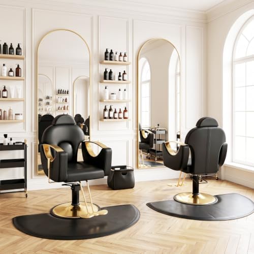 Salon Chair for Hair Stylist Reclining Barber Chair for Home Barbershop - Image 2