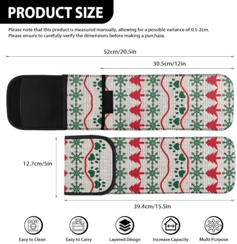 Flashideas Christmas Tree Curling Iron Holder Heat Resistant Neoprene Curling Iron Cover Bag with Pocket Curling Iron Organizers and Storage for Hair Straightener, Curling Iron, Flat Iron - Image 6