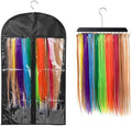 Hair Extension Holder with Clear Dustproof Bag, 14 Hooks Weft Rack by Doytn