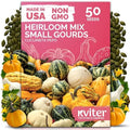 50 Small Gourd Heirloom Vegetable Seeds Mix for Planting, Cucurbita Pepo by KVITER