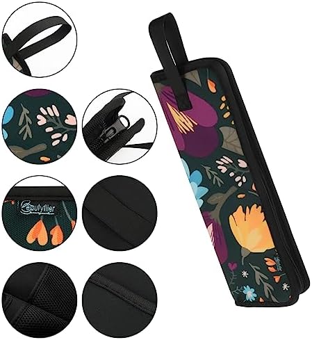 Beautyflier Premium Universal Flat Iron Holder Tavel Bag, Heat-Resistant Canvas Travel Tote Bag for Hair Straighteners, Ideal for Home & Travel Use, Fits Most Hair Tools (Color Flower) - Image 5