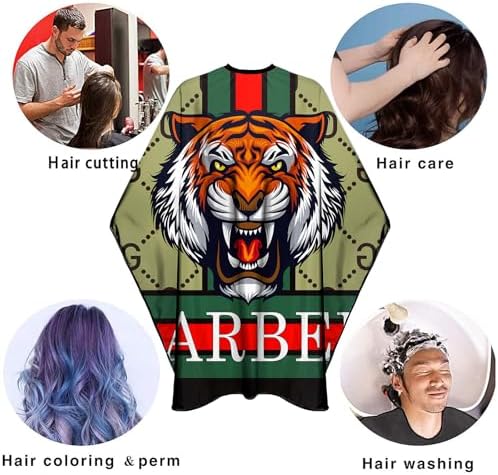 Barber Capes Hair Cutting Capes Salon Stylist Capes with Snaps Waterproof Professional Large Barber Hairdresser Gown Cape- 63”× 56”(TIGER) - Image 5