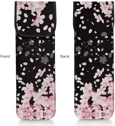 Generic Cherry Blossoms Hair Flat Iron Storage Bag - Travel Holder Case - Large Capacity Neoprene Pouch for Curling Iron Straightener - Portable Hair Tools Organizer - Image 3