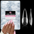 UNA GELLA Long Stiletto Soft Gel Nail Tips Full Cover Pre-shaped Fake Nails by UNAGELLA