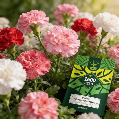 Carnation Seeds for Planting, Annual Fragrant Flowers, Cut-Flower Mix by Unknown