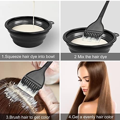 Yexixsr 5Pcs Hair Bleach Kit, Hair Dye Brush, Hair Color Bowl, Clip - Image 4