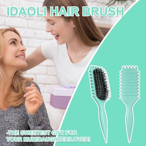 Curl Defining Hair Brush, 2025 Flash Hair Styling Brush for Curly Hair, Shaping & Defining Curls for Women（Green) - Image 6