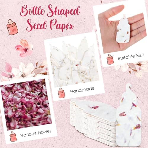 Dunzoom 50 Pcs Plantable Seed Paper Tags Wildflower,Bottle - Image 4