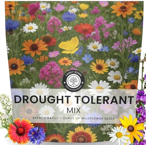 Drought Tolerant Mix – 22,000 Seeds for Planting – 2026 Season – 1 Ounce Pouch by FamilySown