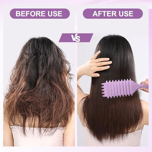 Candy Brush,Curly Hair Brush,Curl Defining Brush,Shaping and Defining Curls for Women Hair Brush for Combing and Shaping,Reduce Pulling and Curl Separation For Defined Curls(Purple) - Image 5