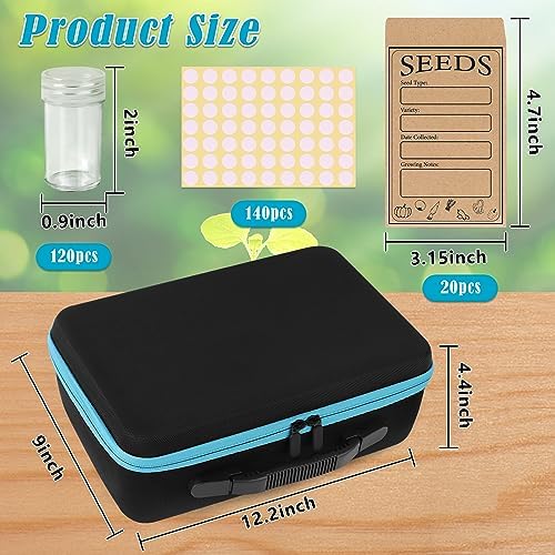 120 Slots Seed Storage Organizer with 20 Seed Envelopes - Image 2