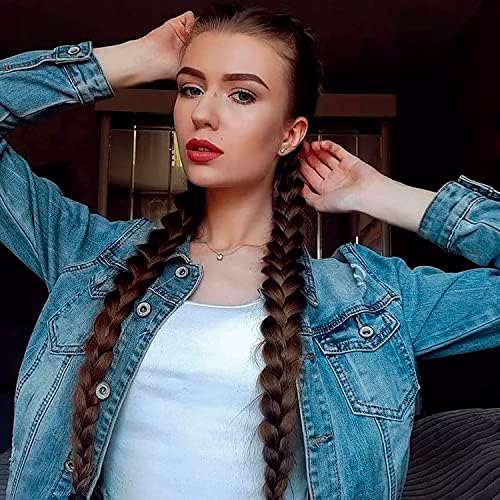 2 Pack Long Braided Ponytail Extension, Rave Hair Extensions for Women - Image 4