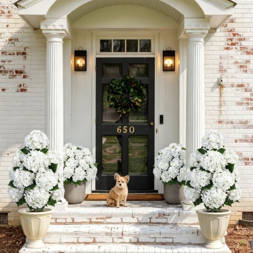 2 Pcs 38" Artificial Hydrangea Tree for Outdoor， with Pot & Spike - Image 7
