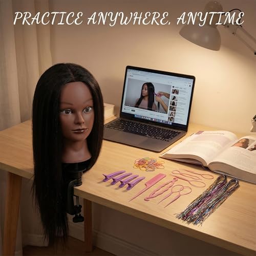 16 Inch 100% human hair mannequin head practice head for braiding - Image 4