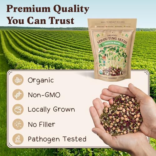 Seedboy Organic Non-GMO Sprouting Seeds (Protein Blend) - Image 6
