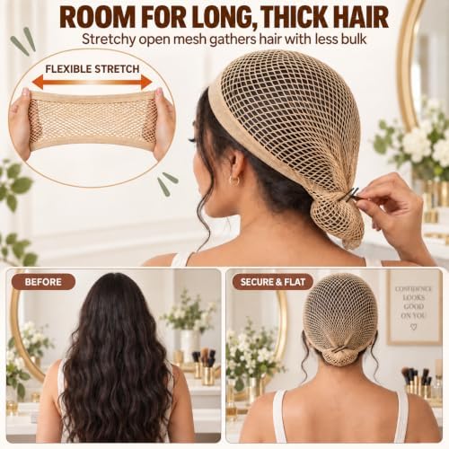 Latex Bald Cap for Adults, Realistic Nude Costume Cap (4PACK) - Image 2