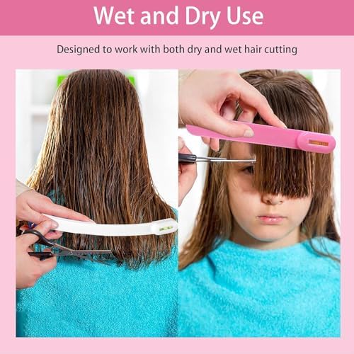 Professional Hair Cutting Kit for Women Gifts, Easy-to-Use Split Ends Hair Trimmer, DIY Home Hair Cutting Tools for Bangs, Layers, Bobs, Practical Hair Cutting Clip, Pink - Image 4
