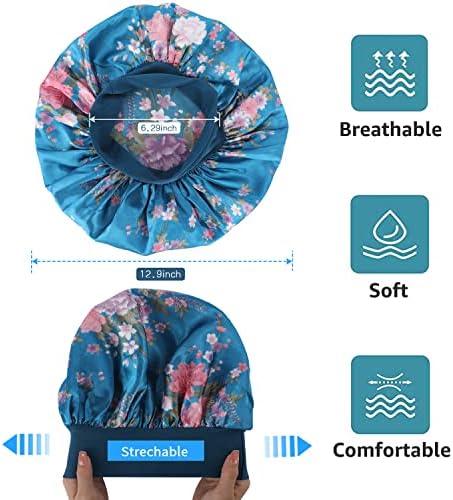 vidsel 4PCS Satin Bonnet, Bonnets for Women, Silk Hair Bonnet for Sleeping - Image 4