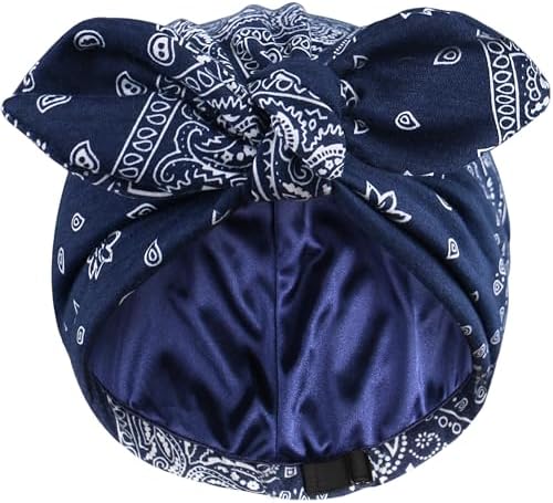Ababalaya Satin Lined Beanies for Women Chemo Headwear Sleep Cap by Ababalaya