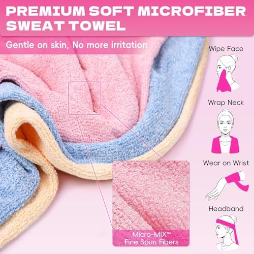 Microfiber Gym Towels for Showering Working Out Quick Dry Negative ions Large Middle Small Sizes Lightweight Gym Towel for Men Women Tennis Sports Towels for Body Hot Yoga Fitness Essentials - Image 5