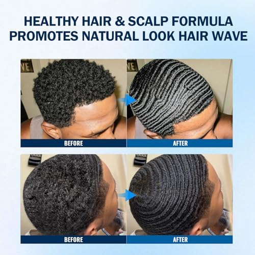 Curved 360 Wave Brush For Black Men Medium Hard Palm Brush for Laying Down Waves Made with Natural Boar Bristle and Wood Easy to Hold | Wave Pomade Strong Hold for Creating 360 Layer Hair Waves - Image 7