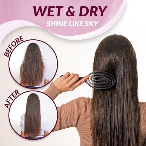 marQus Detangle Boar Brush Women and Men, Exclusive Ultra-soft bending Bristles and Body - Glide Through Tangles With Ease For All Hair Types - Women, Men, Wet And Dry Hair, 1pcs Black Brush - Image 5