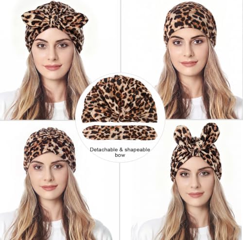 Ababalaya Satin Lined Beanies for Women Chemo Headwear Sleep Cap - Image 3