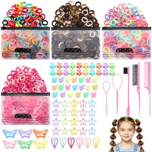 auroray Hair Accessories for Girls Soft Cotton Hair Ties for Toddlers Baby by auroray