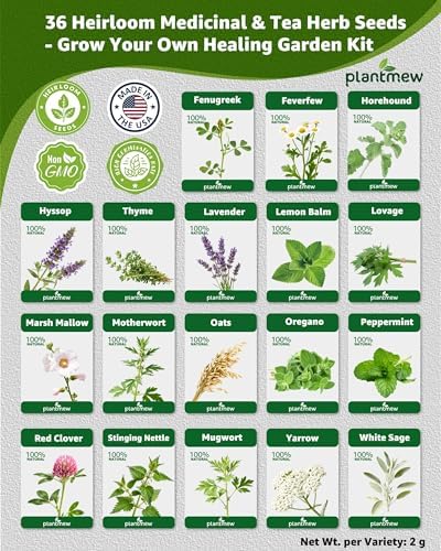 36 Medicinal Herb Seeds Variety Pack, Non-GMO Herbal Tea Garden Seeds - Image 5