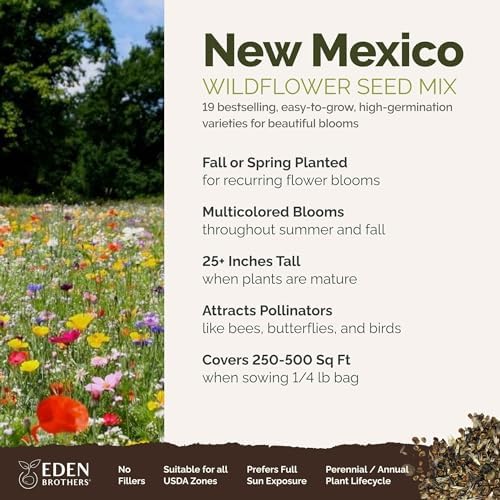 Eden Brothers New Mexico Wildflower Mixed Seeds for Planting, 1/4 lb - Image 2