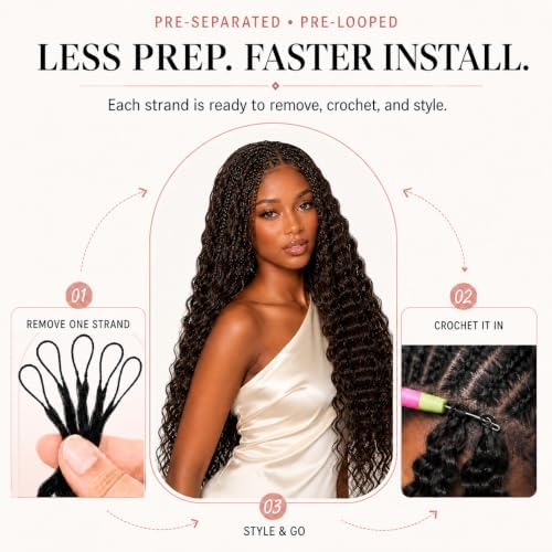 Human Crochet Hair for Black Women Feather Miracle Knots Crochet Human Hair - Image 4