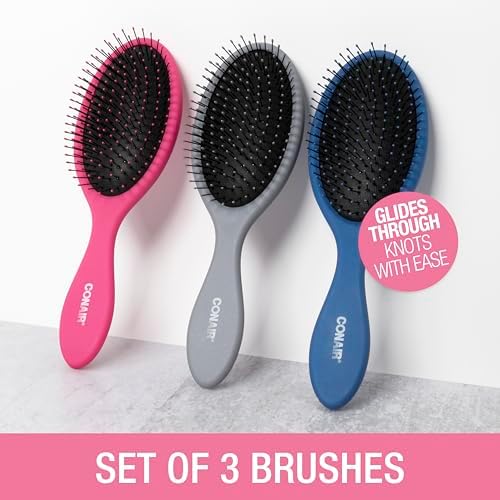 Conair Detangling Hair Brush | Assorted Colors | 3pk, Pack of 8 - Image 2