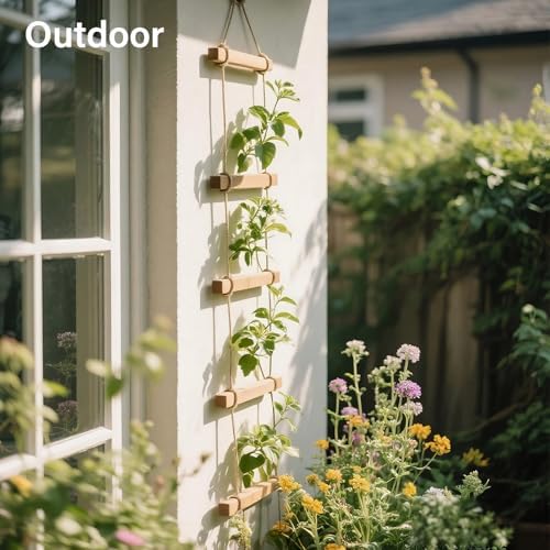 Plant Ladder Indoor Plants Hanging Wooden Trellis Vine Support - Image 4