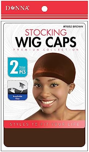 Donna Stocking Wig Caps, 2 Pcs Brown Breathable Stretch Cap for Wig Control, Ultra Light Nylon Fiber, Secure Comfortable Fit - Image 2