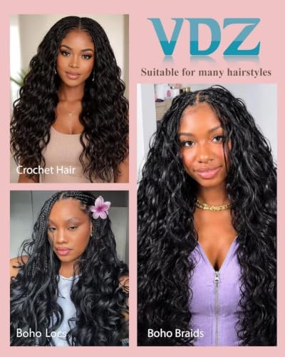 4# Chocolate Brown 20 Inch Human Crochet Hair for Black Women, Feather Crochet Extensions 55g 40 Strands, Resusable Miracle Look Hair Bundles, Soft Lightweight Small Knots Body Wave - Image 6