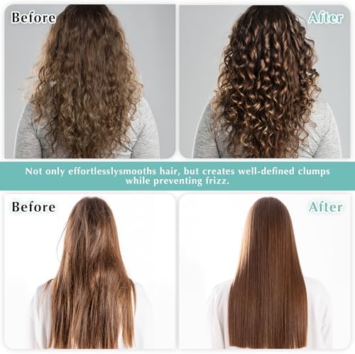 Curl Defining Brush, Detangler Brush for Curly Hair, Vented Curly Hair Brush Products, Detangling Shaping and Defining Women's Curls on Wet or Dry Hair Types, Reduces Frizz (Green) - Image 4