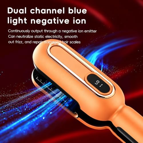 Cordless Split Ends Hair Trimmer Rechargeable with LED Light - 2H Fast Charge Hair Ends Repair Tool, Frizz Control & Damage Prevention for Silky Smooth Results, Salon Quality at Home Easy (Orange) - Image 6