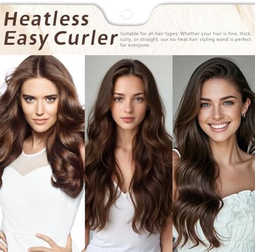 Sleepie tie Heatless Hair Curlers Overnight,No Heat Hair Curlers to Sleep in, Soft Ribbon Wrap for Long Hair, Heatless Curling Rod Headband Set for Long Hair(White) - Image 5