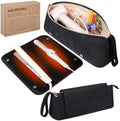 Veirdro Hair Tools Travel Bag with Heat Resistant Mat, Portable Hair Tool Organizer Travel Carrying Case for Straightener, Flat Iron, Curling Iron, Hair Dryer& Hair Styling Accessories Women (Black) by WelcometoGetAnOrganizerSolutioninVeirdroDirect