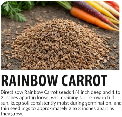 Rainbow Carrot Seeds for Planting | 100 Seeds | Colorful Garden Vegetable - Image 6