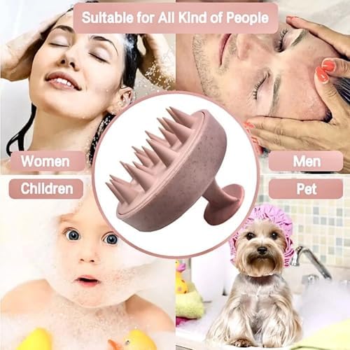 INVODA 4PCS Scalp Massage Brushes Ultra-Soft Silicone Shampoo Brushes for Deep Cleaning & Relaxation – Gentle Hair Care for All Hair Types (Men, Women, Pets) Ergonomic Shower Brush Set - Image 6