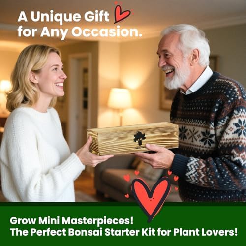 Bonsai Tree Kit for Beginners - 5 Unique Japanese Bonsai Seeds, DIY Indoor Gardening Crafts for Adults | Valentine's, Mother's Day & Birthday Gifts for Women and Men | Complete Starter Kit with Tools - Image 7