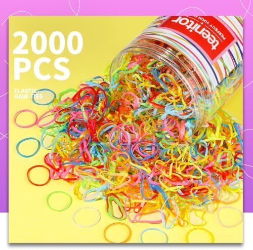 Teenitor 2000Pcs Elastic Hair Ties Rubber Hair Bands Small Elastics Ties - Image 2