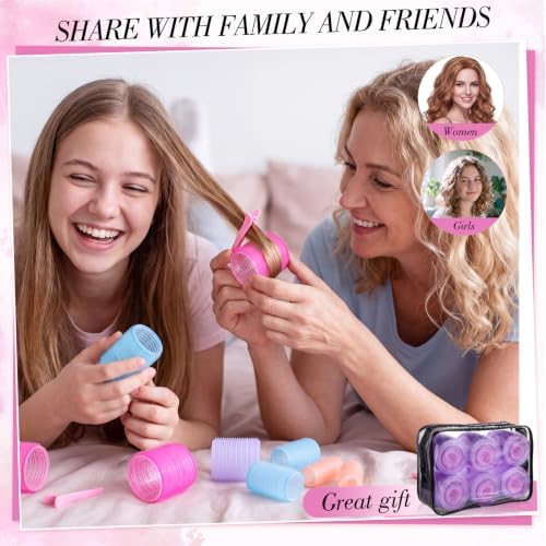 Obeoby 4 Sizes Hair Rollers, Heatless Curlers Set for Women Accessories Styling Tools for Long Short Fine Thick Hair Waves Volume Bangs Gifts (Colorful) - Image 6
